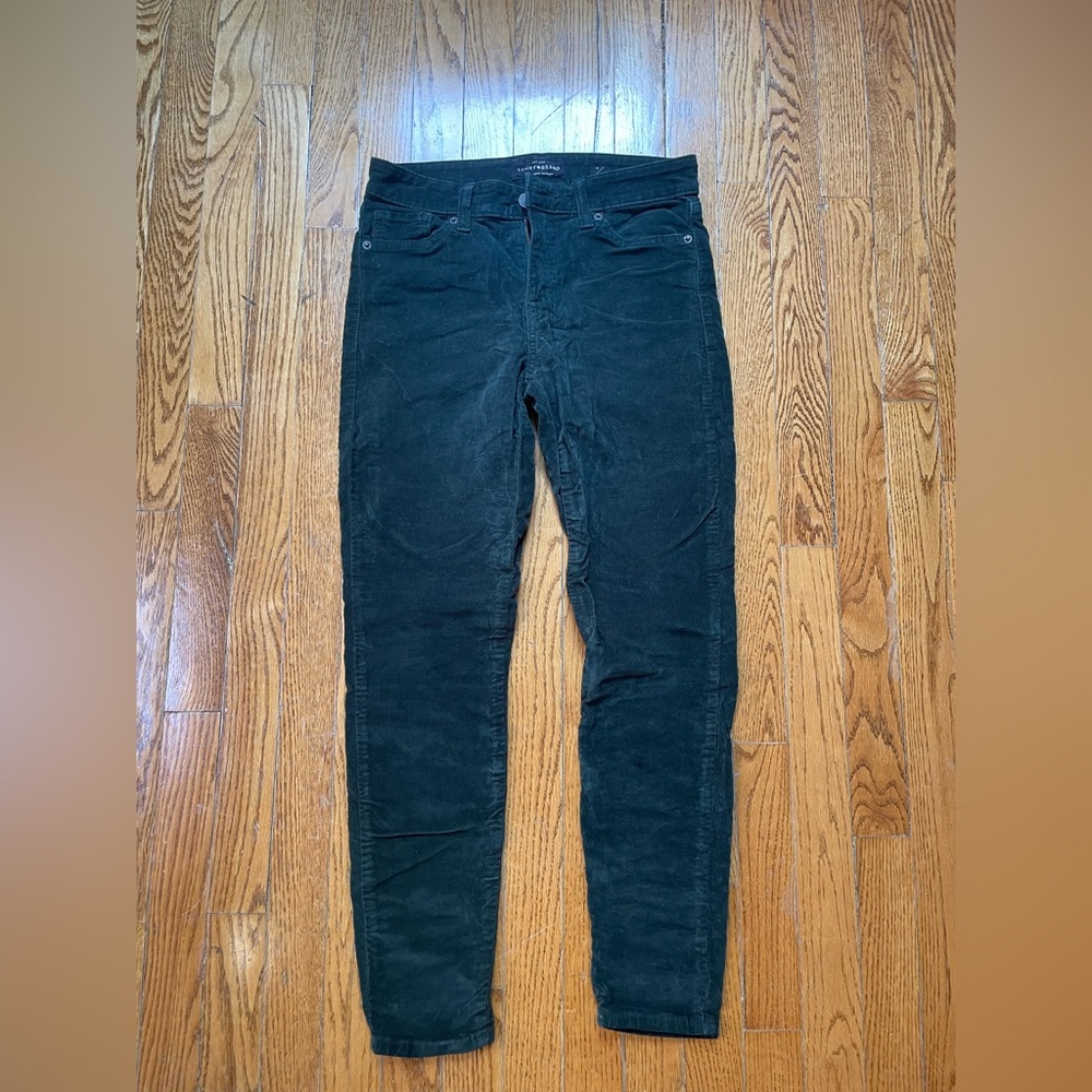 Lucky Brand Green Skinny Corduroy Pants